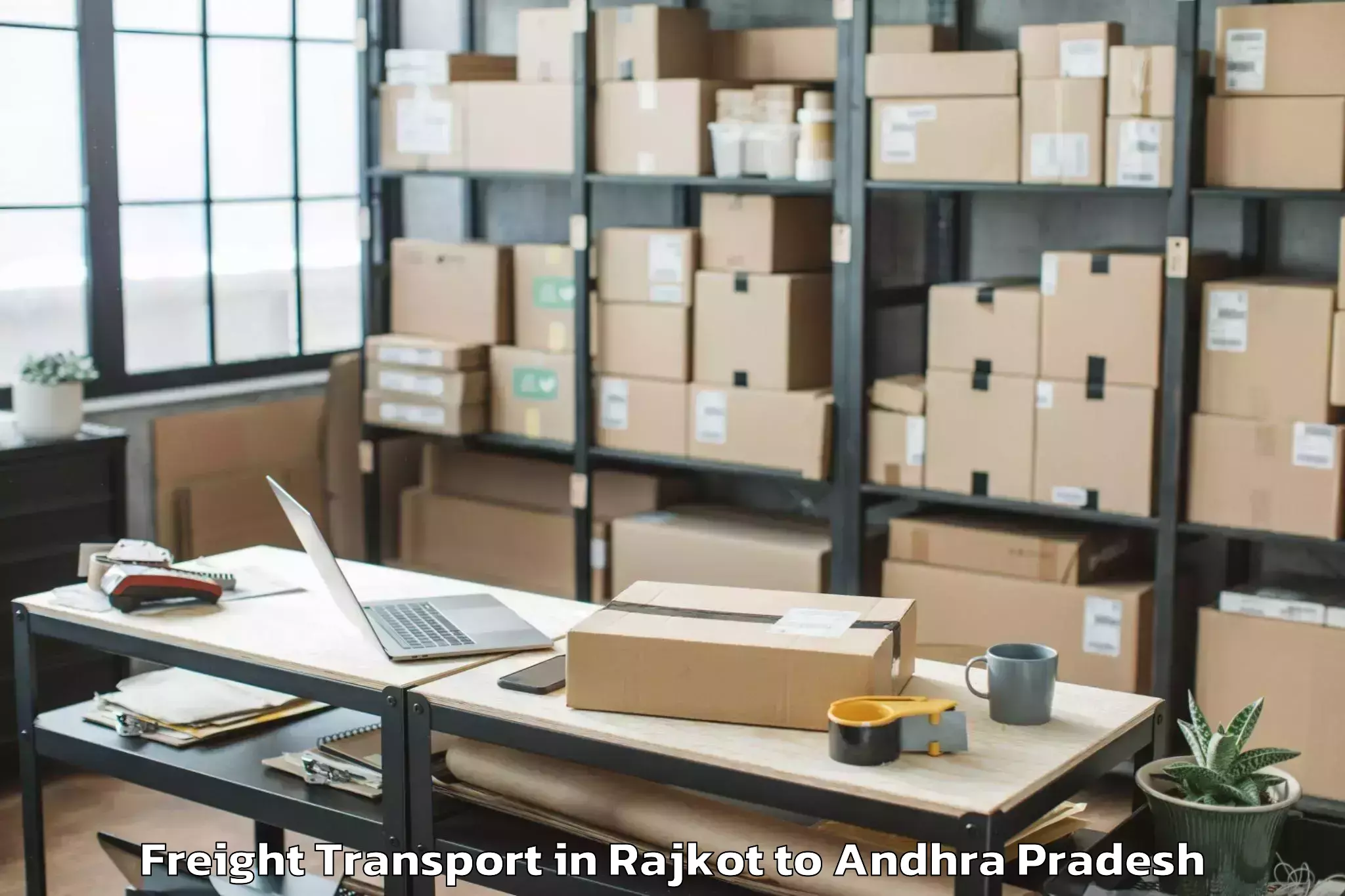 Leading Rajkot to Prathipadu Freight Transport Provider